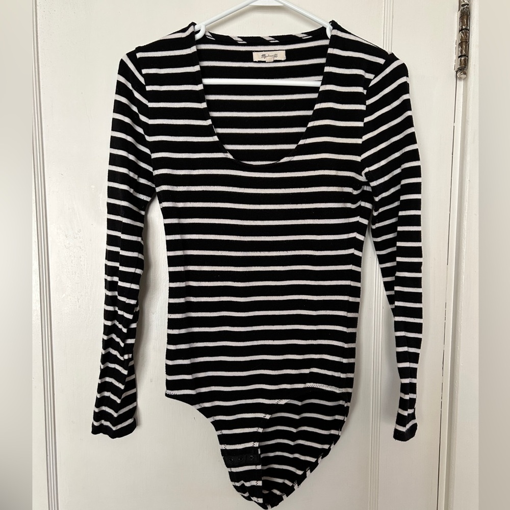 Madewell long sleeves striped bodysuit